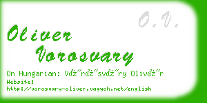 oliver vorosvary business card